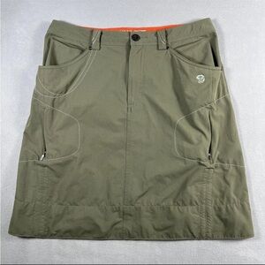 Mountain Hardwear La Strada Green women’s cargo skirt sz 14 16 gorpcore hiking